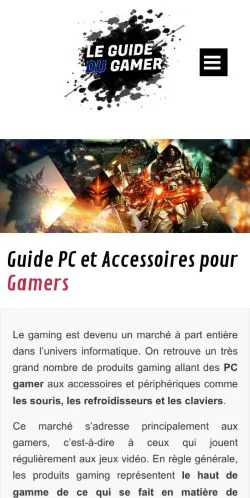 Anteprima del sito Le Guide Du Gamer, media di Francia per articoli sponsorizzati