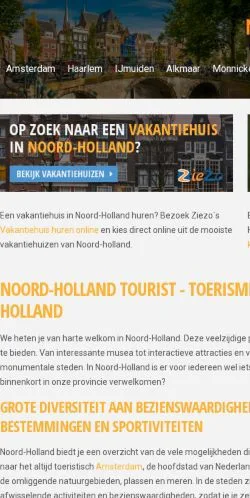 Podgląd witryny Noord-Holland Tourist, medium z kraju Holandia do artykułów sponsorowanych