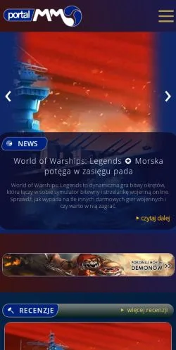 Podgląd witryny Portal MMO, medium z kraju Polska do artykułów sponsorowanych