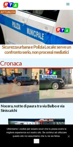 Forhåndsvisning av nettstedet RTALive, medium fra Italia for sponsede artikler