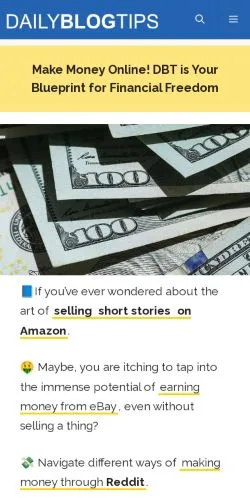 スポンサード記事向けのアメリカ合衆国メディア、Daily Blog Tipsのサイトプレビュー
