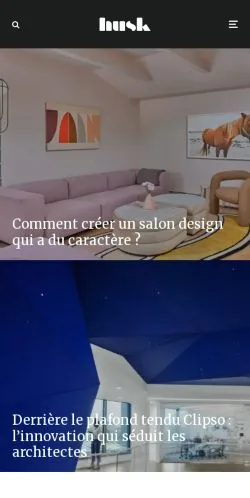 Anteprima del sito Husk Design, media di Francia per articoli sponsorizzati