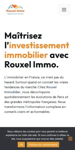 Anteprima del sito Rouxel Immobilier, media di Francia per articoli sponsorizzati