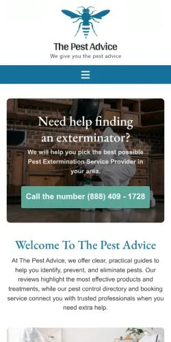 Anteprima del sito The Pest Advice, media di Stati Uniti per articoli sponsorizzati