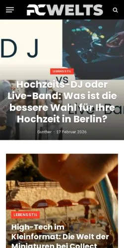 Aperçu du site Pcwelts, média de Allemagne pour articles sponsorisés