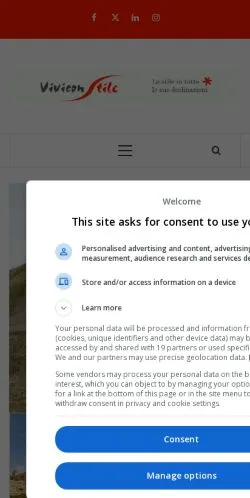 Anteprima del sito viviconstile, media di Italia per articoli sponsorizzati