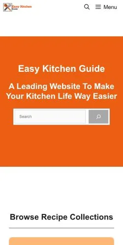 Pré-visualização do site Easy Kitchen Guide, meio de Estados Unidos para artigos patrocinados