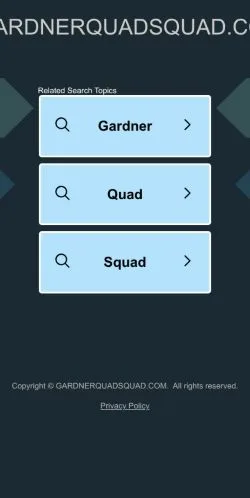 Vista previa del sitio Gardner Quad Squad, medio de Estados Unidos para artículos patrocinados