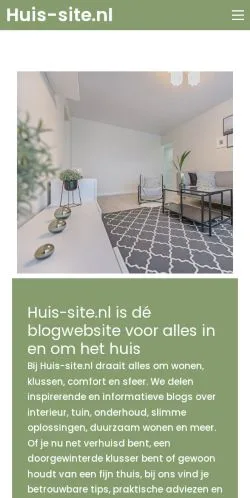 스폰서 기사용 네덜란드 매체 Huis-site 사이트 미리보기