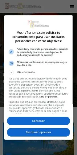 Anteprima del sito Mucho Turismo, media di Spagna per articoli sponsorizzati