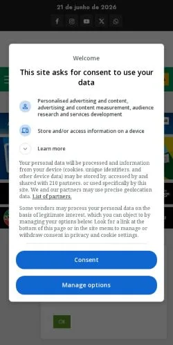 Pré-visualização do site Ilhéus Net, meio de Brasil para artigos patrocinados