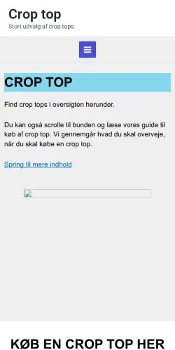 Aperçu du site Crop Top, média de Danemark pour articles sponsorisés