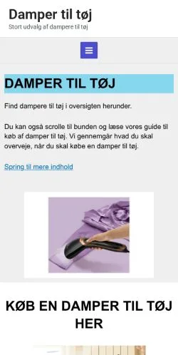 스폰서 기사용 덴마크 매체 Damper til Tøj 사이트 미리보기