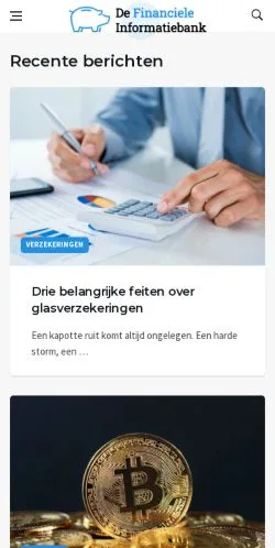 Anteprima del sito De Financiele Informatiebank, media di Paesi Bassi per articoli sponsorizzati