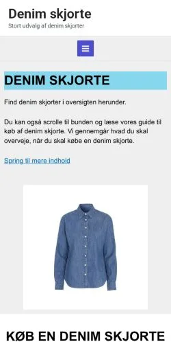 スポンサード記事向けのデンマークメディア、Denim Skjorteのサイトプレビュー