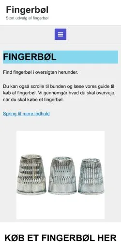 Anteprima del sito Fingerbøl, media di Danimarca per articoli sponsorizzati