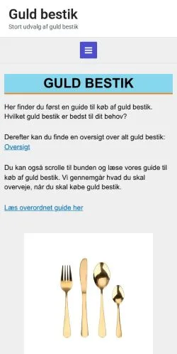 Anteprima del sito Guld Bestik, media di Danimarca per articoli sponsorizzati