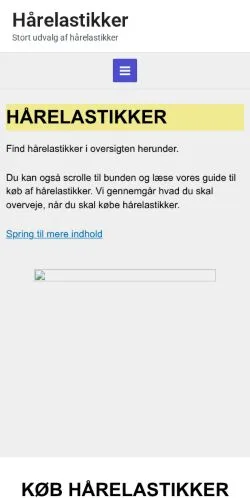 Anteprima del sito Hårelastikker, media di Danimarca per articoli sponsorizzati