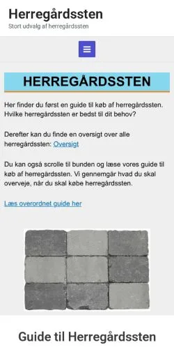 Aperçu du site Herregårdssten, média de Danemark pour articles sponsorisés