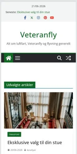 Podgląd witryny Veteranfly Luftfart, medium z kraju Dania do artykułów sponsorowanych