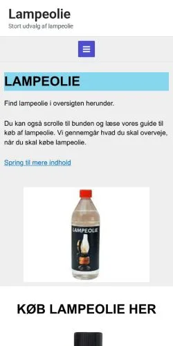 Podgląd witryny Lampeolie, medium z kraju Dania do artykułów sponsorowanych