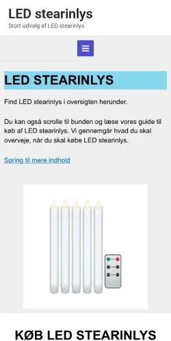 Podgląd witryny LED Stearinlys, medium z kraju Dania do artykułów sponsorowanych