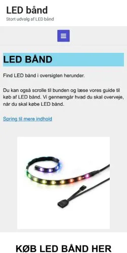 Sponsorlu makaleler için Danimarka medyası ledbånd sitesinin önizlemesi