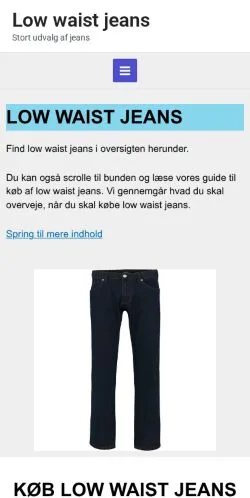 Anteprima del sito Low Waist Jeans, media di Danimarca per articoli sponsorizzati