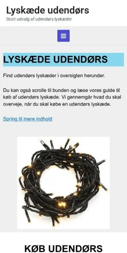 Podgląd witryny lyskædeudendørs, medium z kraju Dania do artykułów sponsorowanych