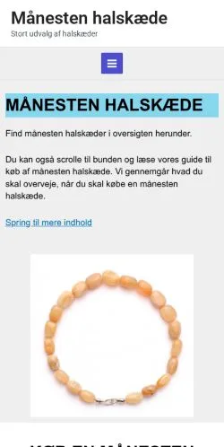 Anteprima del sito Månesten Halskæde, media di Danimarca per articoli sponsorizzati