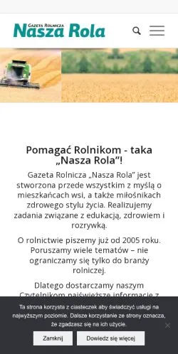 Podgląd witryny Nasza Rola, medium z kraju Polska do artykułów sponsorowanych