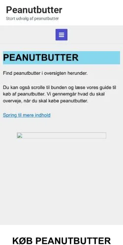 Anteprima del sito Peanutbutter, media di Danimarca per articoli sponsorizzati