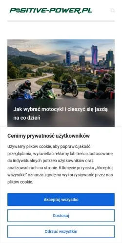 Anteprima del sito Positive-Power, media di Polonia per articoli sponsorizzati