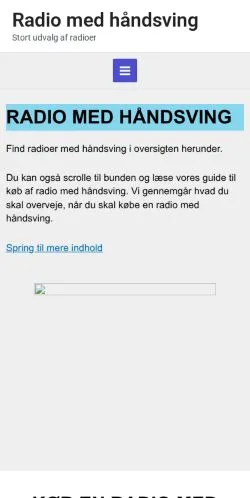 Sponsorlu makaleler için Danimarka medyası radio-med-håndsving sitesinin önizlemesi