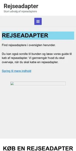 Anteprima del sito Rejseadapter, media di Danimarca per articoli sponsorizzati