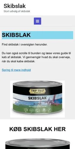 Podgląd witryny Skibslak, medium z kraju Dania do artykułów sponsorowanych