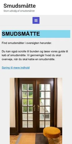 Anteprima del sito Smudsmåtte, media di Danimarca per articoli sponsorizzati