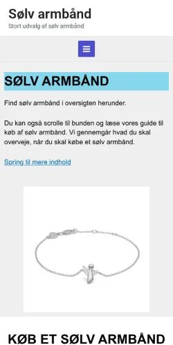 Anteprima del sito Sølv Armbånd, media di Danimarca per articoli sponsorizzati