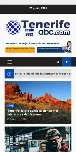 스폰서 기사용 스페인 매체 Tenerife ABC 사이트 미리보기