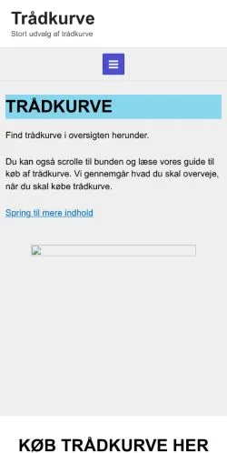 Podgląd witryny trådkurve, medium z kraju Dania do artykułów sponsorowanych