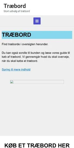 Förhandsvisning av webbplatsen træbord, medium i Danmark för sponsrade artiklar