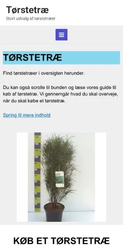 Anteprima del sito tørstetræ, media di Danimarca per articoli sponsorizzati