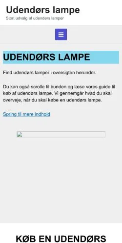 Anteprima del sito Udendørs Lampe, media di Danimarca per articoli sponsorizzati