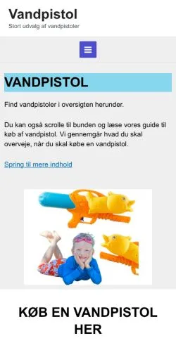 Anteprima del sito Vandpistol, media di Danimarca per articoli sponsorizzati