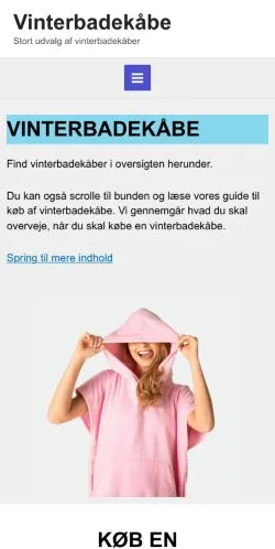 Sponsorlu makaleler için Danimarka medyası Vinterbadekåbe sitesinin önizlemesi