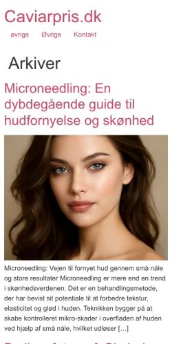 Voorbeeld van de site Caviarpris.dk, medium uit Denemarken voor gesponsorde artikelen