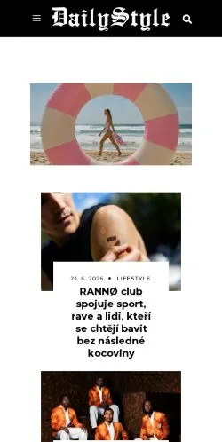 Podgląd witryny DailyStyle, medium z kraju Czechy do artykułów sponsorowanych
