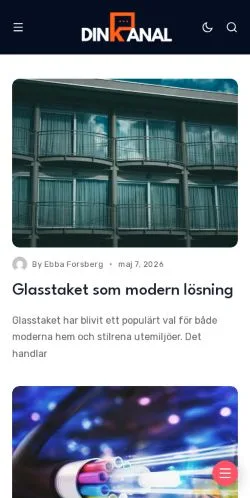 Anteprima del sito Din Kanal, media di Svezia per articoli sponsorizzati