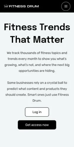 Anteprima del sito Fitness Drum, media di Stati Uniti per articoli sponsorizzati