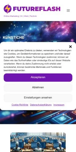 スポンサード記事向けのドイツメディア、Futureflashのサイトプレビュー